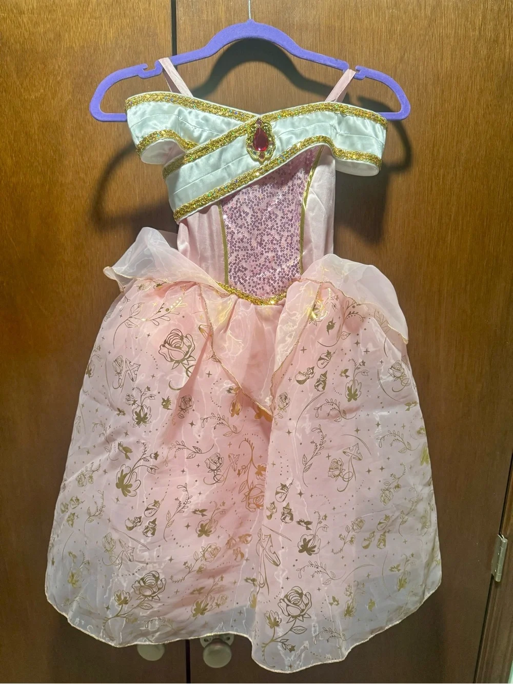 Disney Pink and Gold Princess Dress Costume